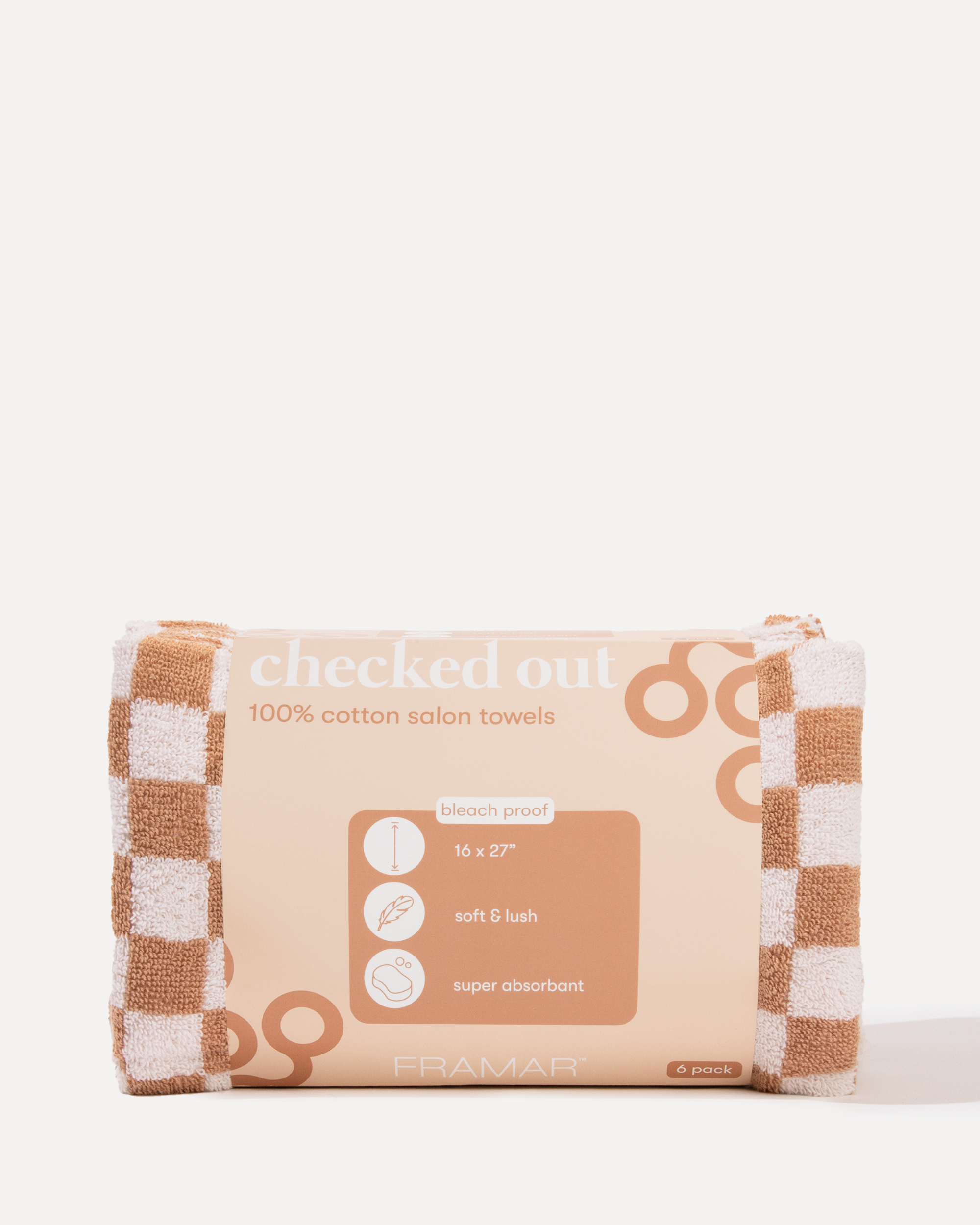 Checked Out Salon Towels - Beige & White – Framar