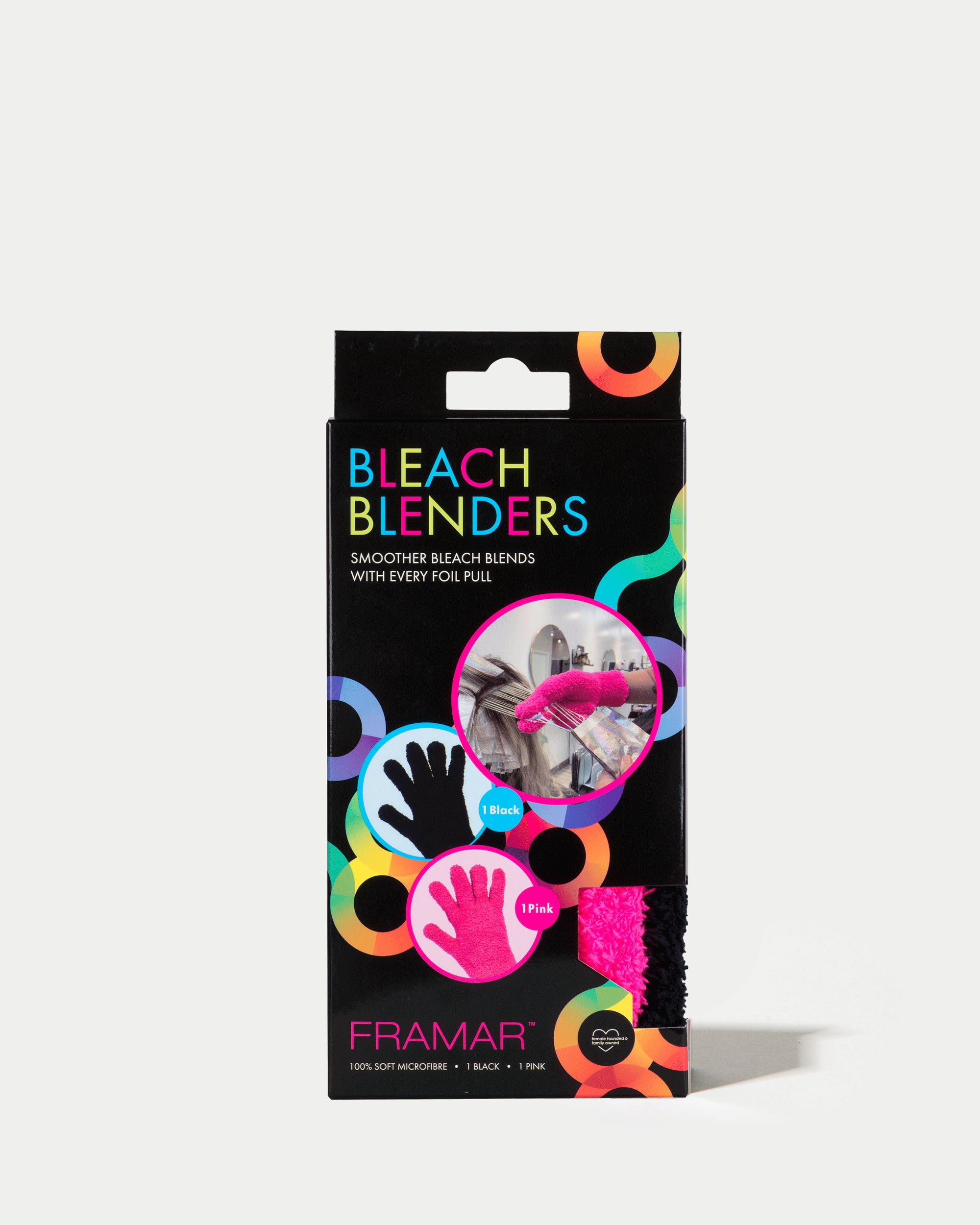 Framar Bleach Blender Microfiber Gloves - Hair Dye Gloves, Pink Gloves for Hair Salon Supplies, Fuzzy Gloves, Reusable Gloves for Cleaning, Microfiber