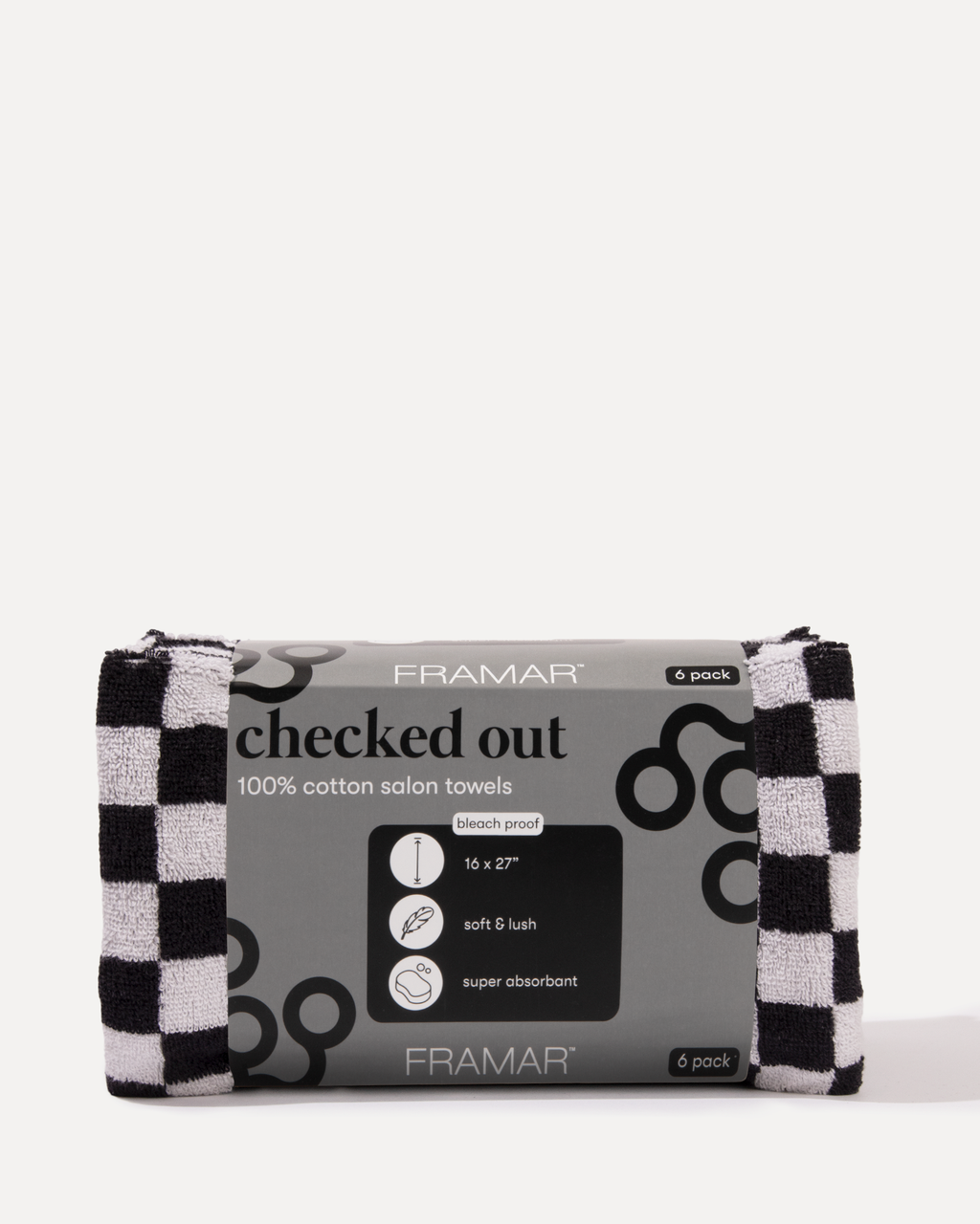 Checked Out Salon Towels - Black & White