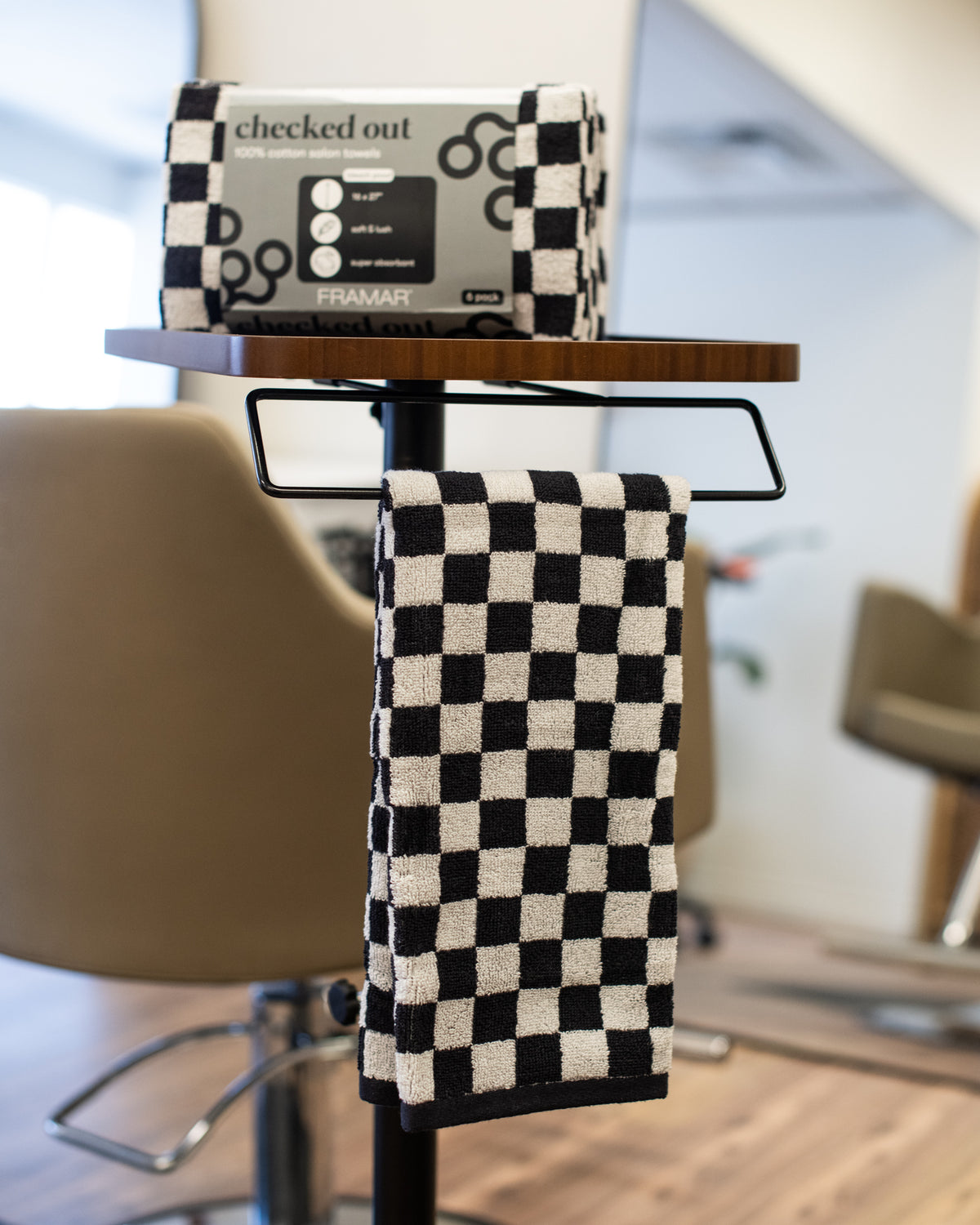 Checked Out Salon Towels - Black & White