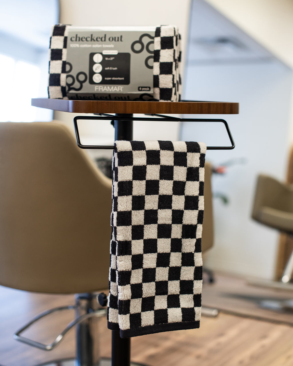 Checked Out Salon Towels - Black & White