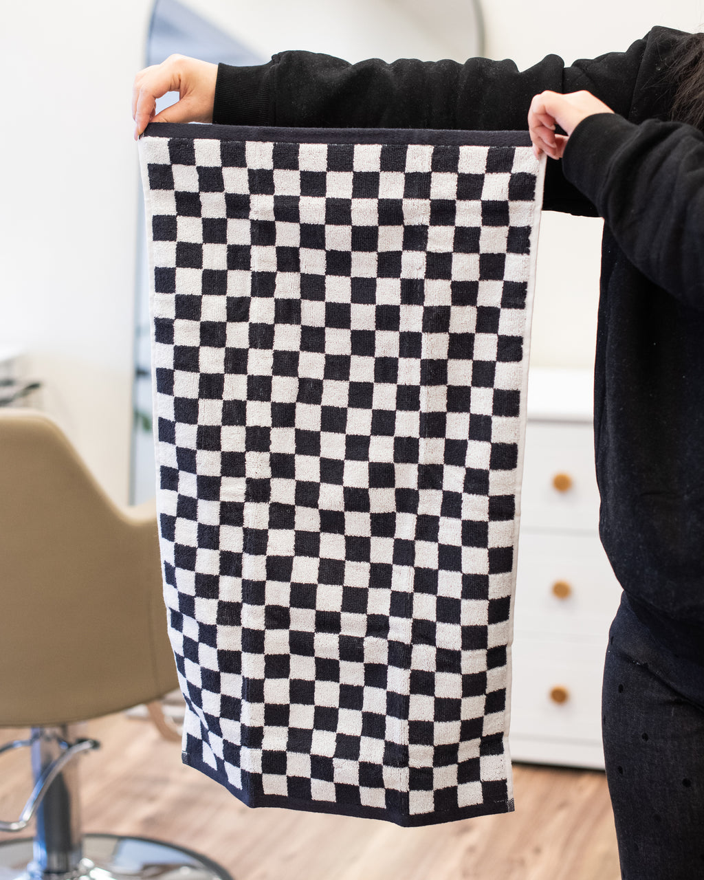 Checked Out Salon Towels - Black & White