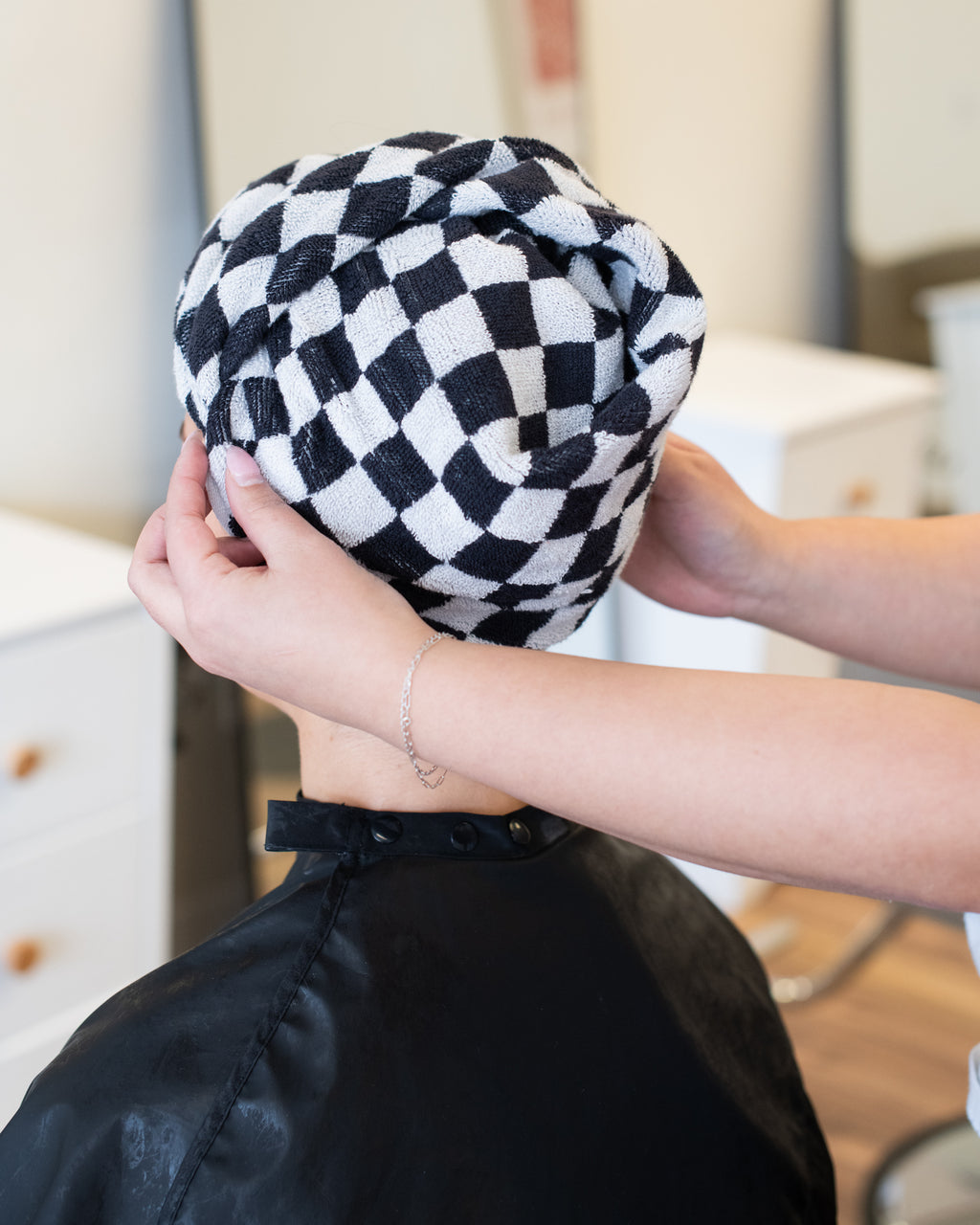 Checked Out Salon Towels - Black & White