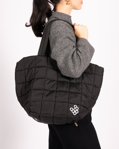 Puffer Tote - Black-hover