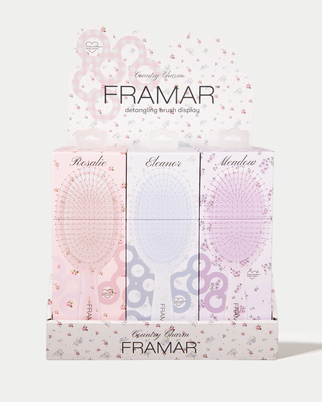 Country Charm - 9PC Detangle Brush Display