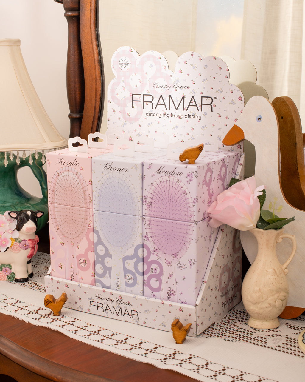 Country Charm - 9PC Detangle Brush Display