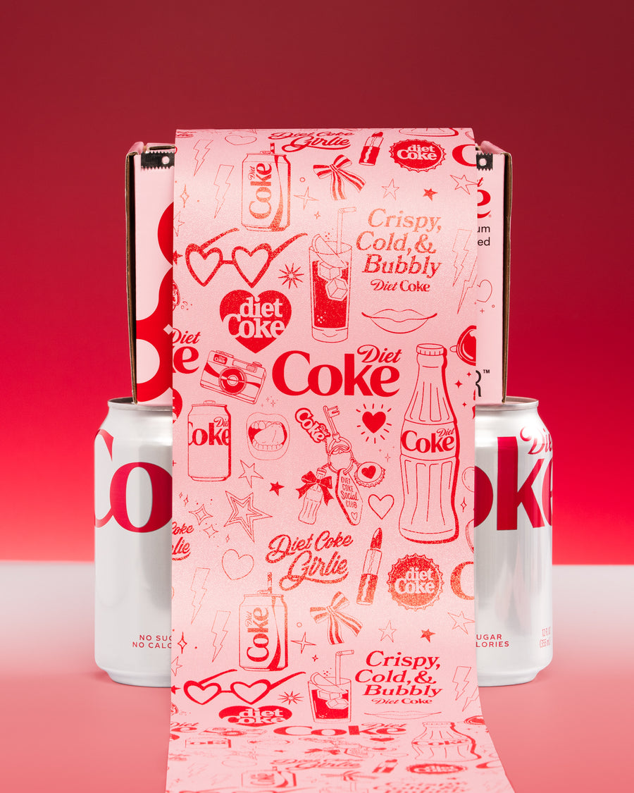 Diet Coke® by Framar breakroom merch flatlay