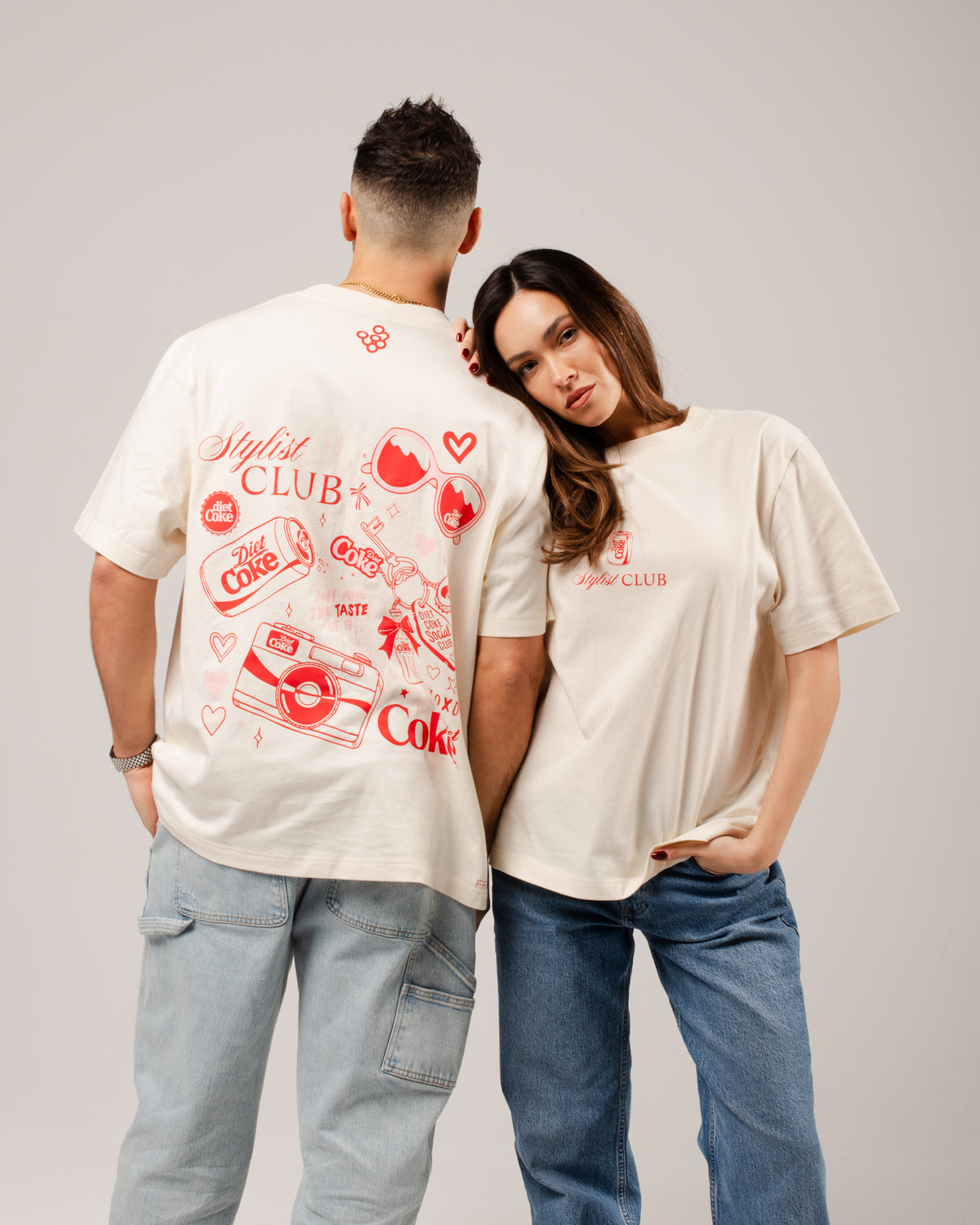 Model wearing the Diet Coke® by Framar tee in a salon