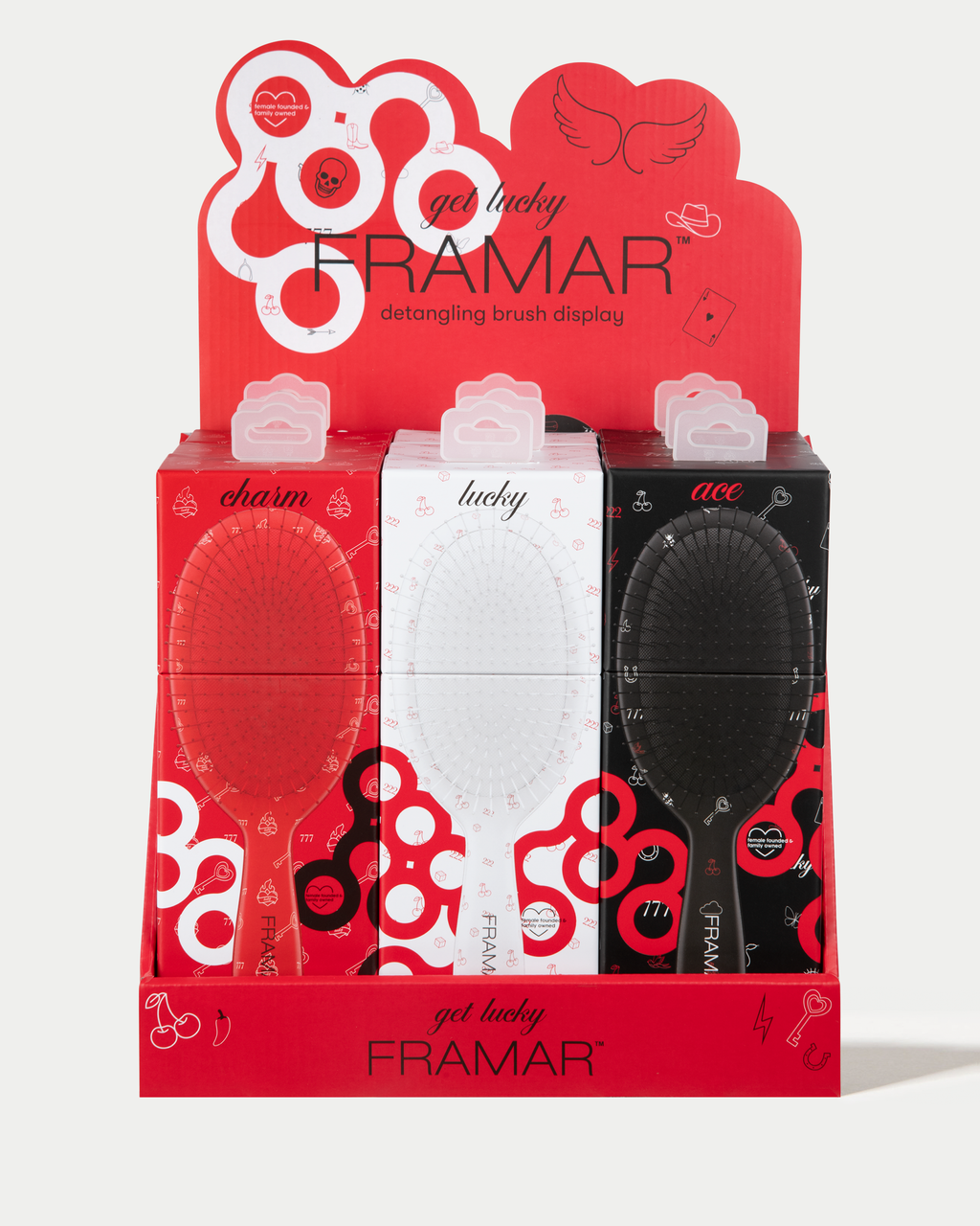 Get Lucky - Detangle Brush 9pc Display
