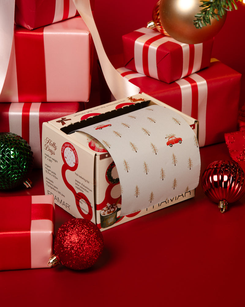 Holly Days Embossed Foil Roll