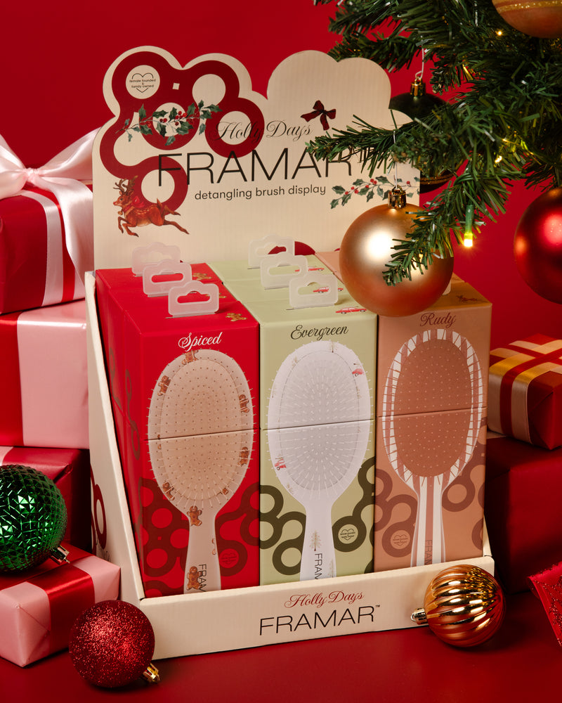 Holly Days - 9PC Detangle Brush Display