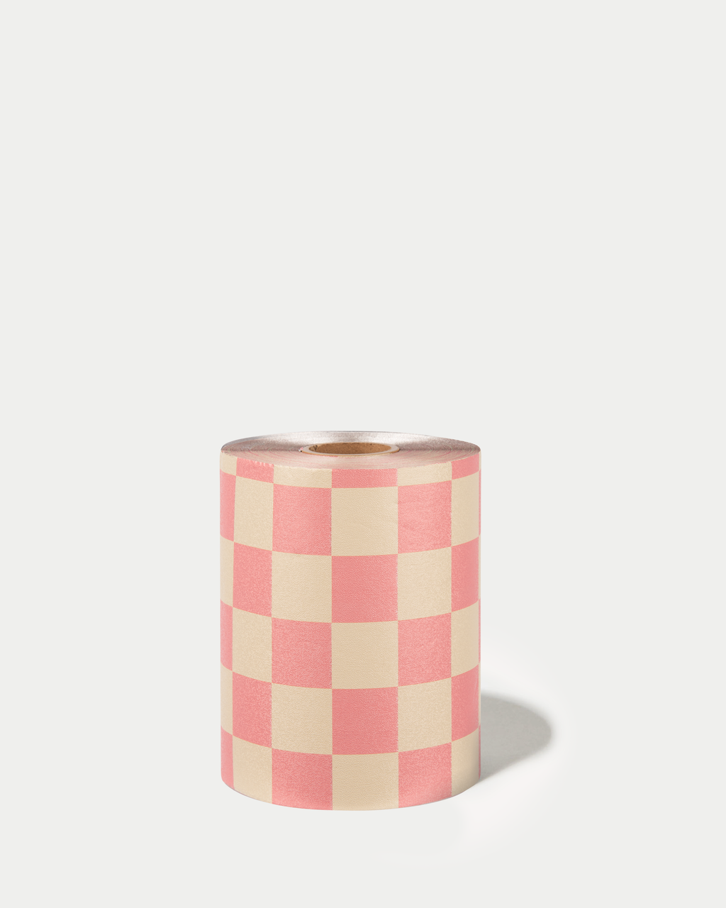 Embossed Roll - Beige & Pink Checks