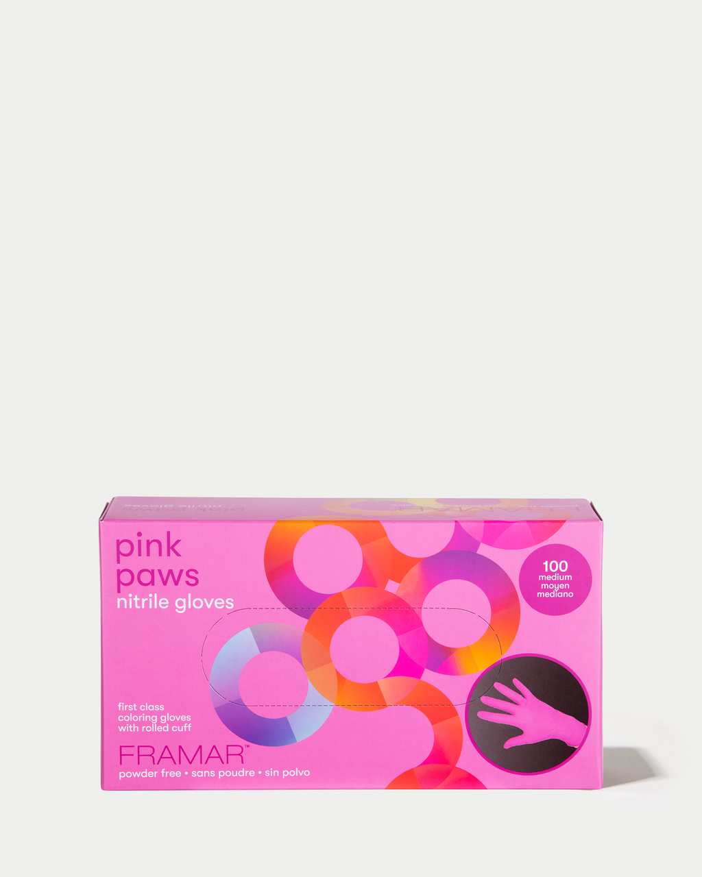 Pink Paws Nitrile Gloves - 100 count