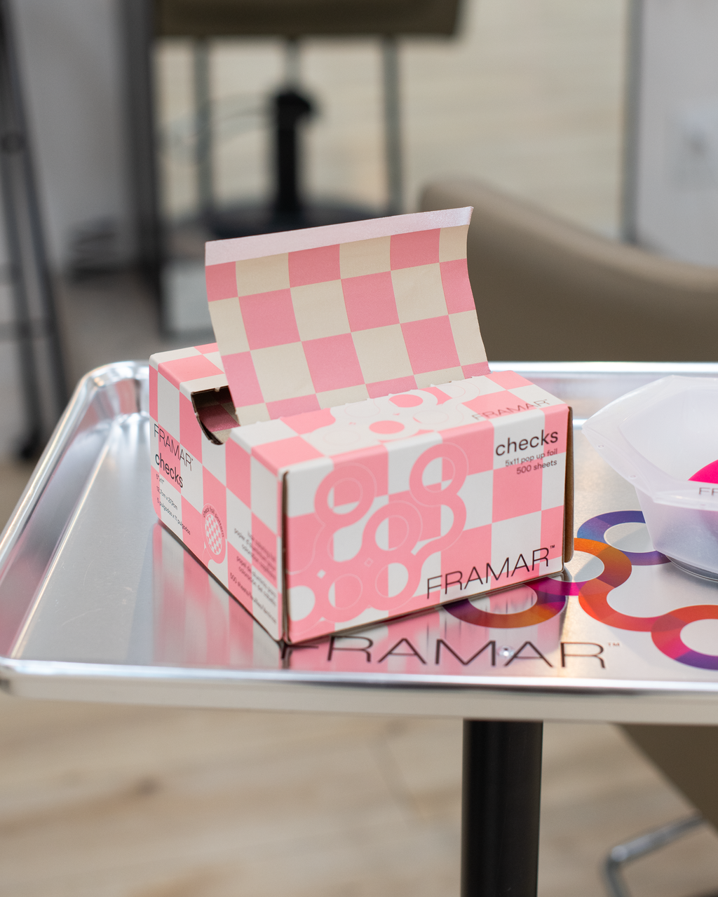 Beige & Pink Checks - Pop Up