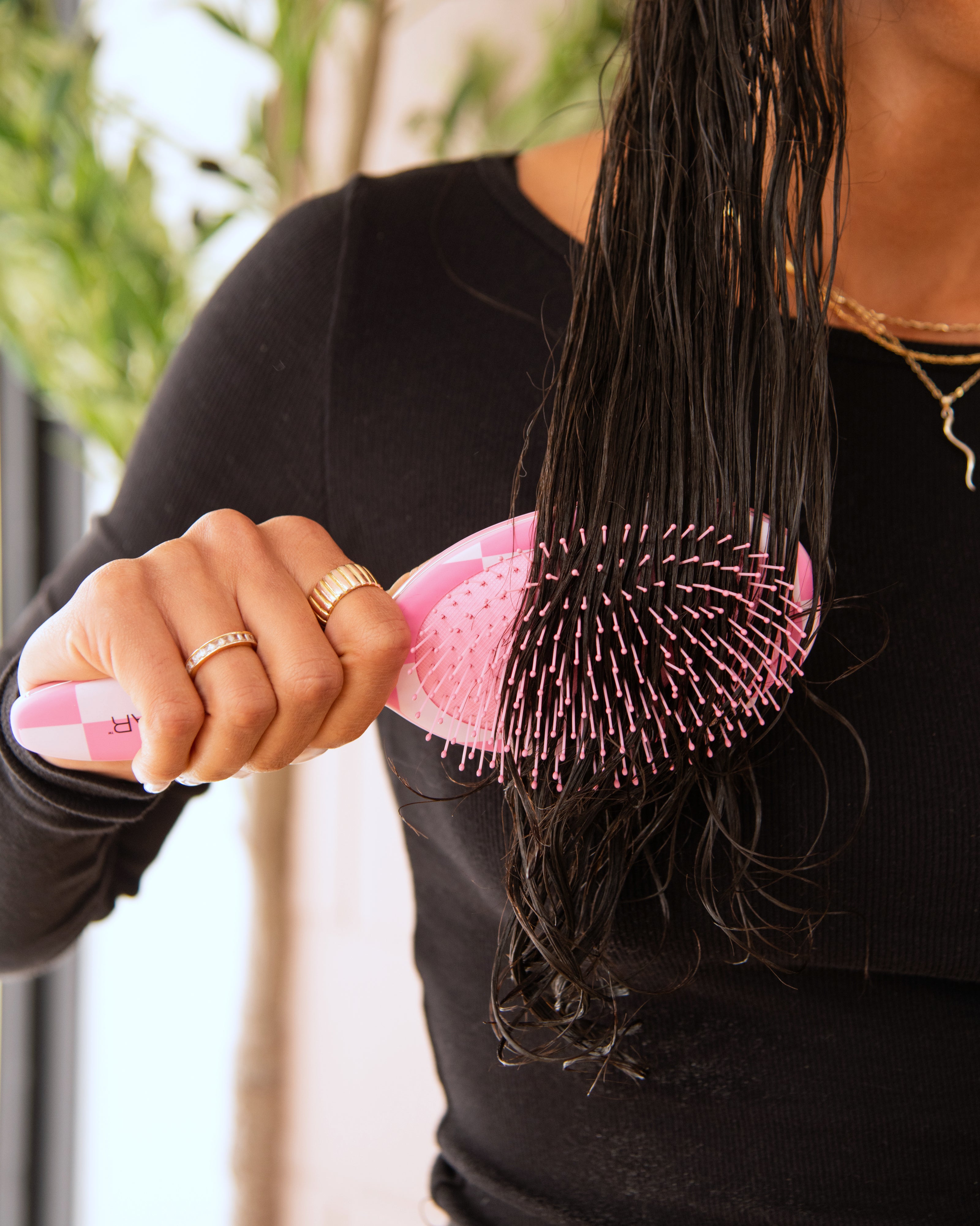 Checked Out Pink - Detangle Brush – Framar