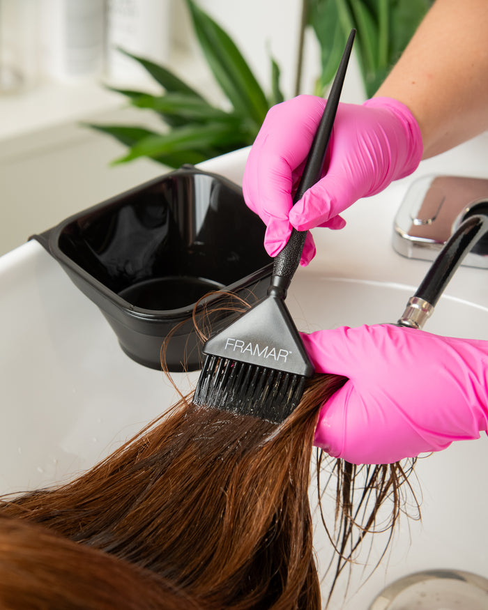 Framar Toning Tub mounted on shampoo bowl