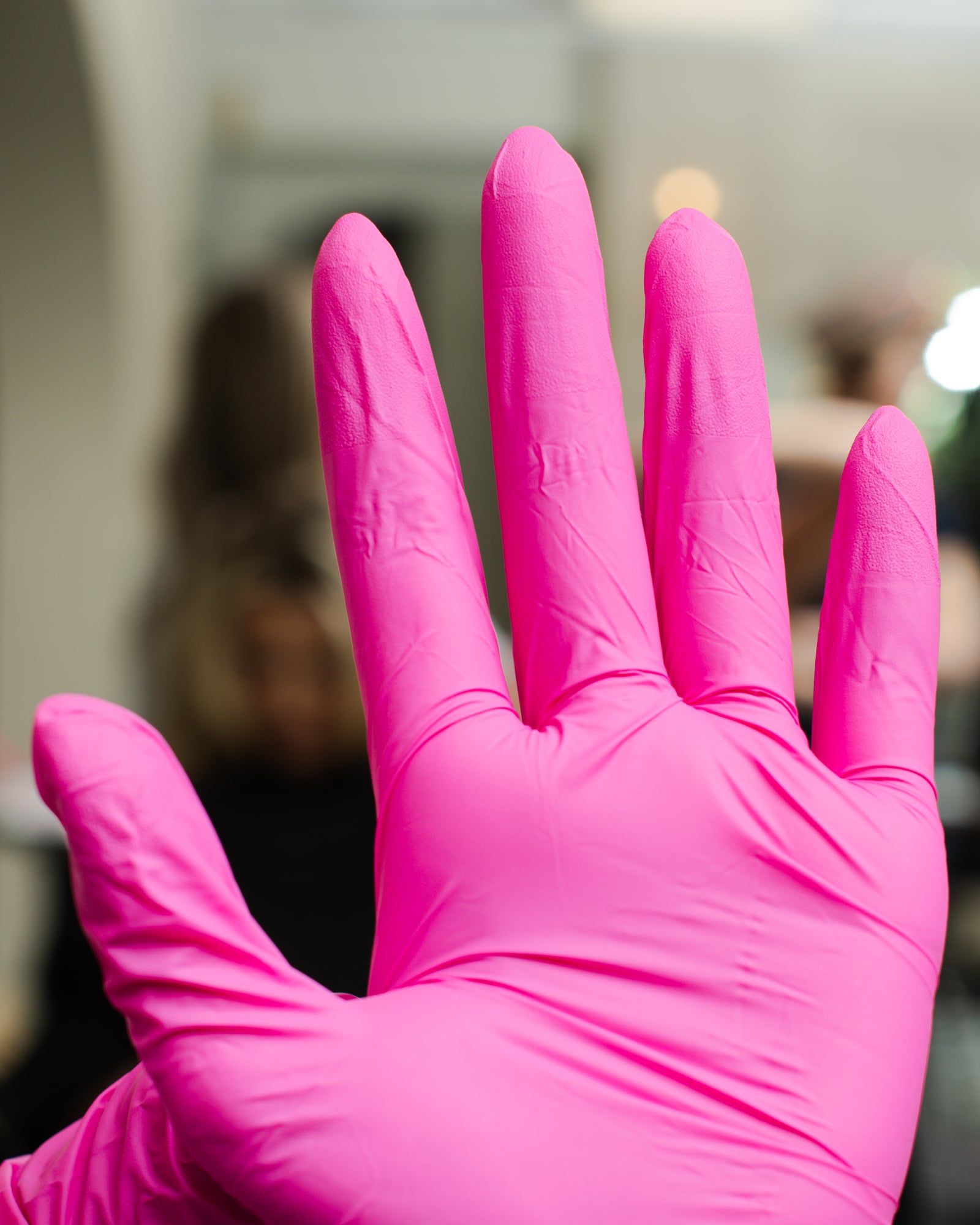 Framar Pink Paws Nitrile GLOVES- Large