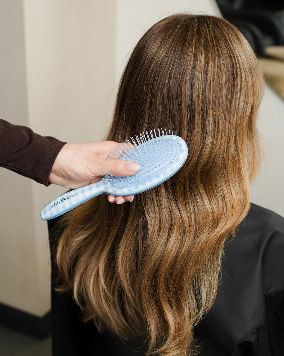 Blue Gingham - Detangle Brush