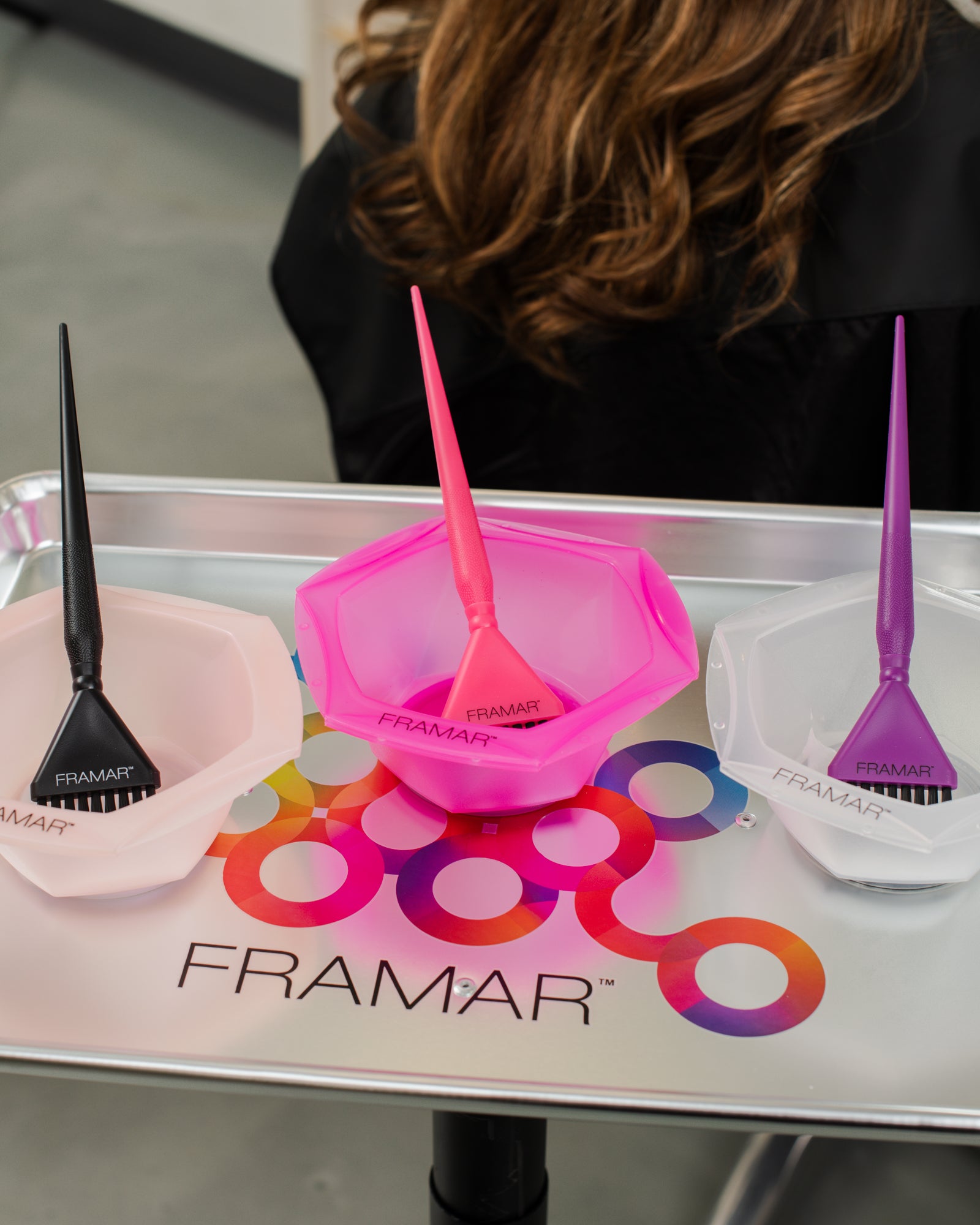 Framar Triple Threat Set Hair Color Brush Set | Hair Dye Brush 3