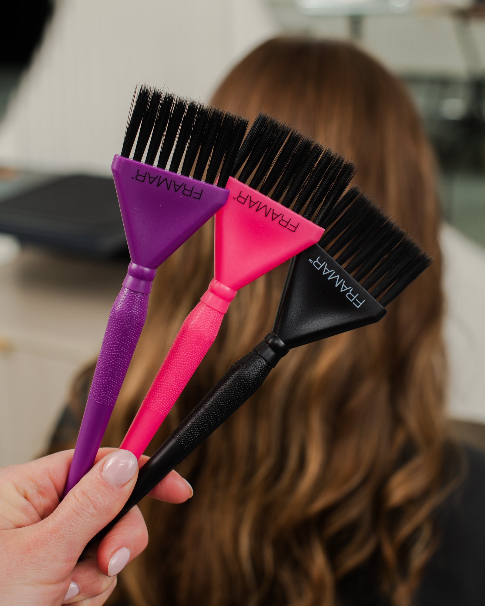 Framar Triple Threat Set Hair Color Brush Set | Hair Dye Brush 3