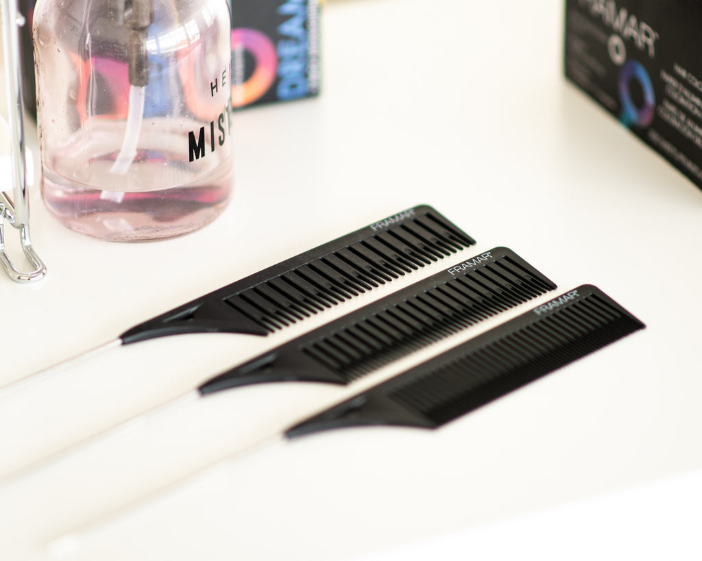 Comb brush, highlighting comb, comb for hair, comb hair brush, comb in hair dye, comb my hair, comb with pick, comb with metal end, comb with handle, highlighting with a comb, highlight brush comb, highlighting comb, framar highlighting comb