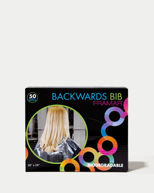 Framar backwards bibs, framar bibs, Salon bib, Disposable bibs, protection, plastic cape, biodegradable cover, hair salon protection-original